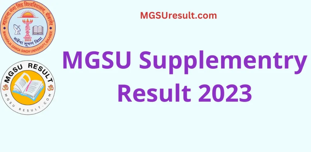 MGSU Supplementry result 2023